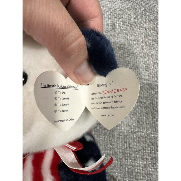 Ty Beanie Buddie Spangle Bear And Beanie Baby Glory Bear Lot USA Patriotic Plush - Picture 13 of 16